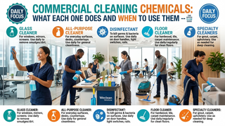 Commercial Cleaning Chemicals: What Each One Does and When to Use Them