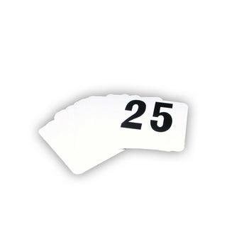 Table Number Set 1-25/1-50 - Plastic Polyethylene Table Markers Durable Restaurant & Catering Display 95 x 100mm