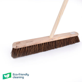 Wooden Platform Broom Stiff Bristle 24" With 59" Handle