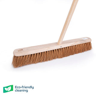 Wooden Platform Broom Soft Bristle 24" With 59" Handle