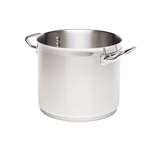 Stainless Steel Stockpot Without Lid 8L–71L – Heavy Duty 18/4 Catering Cookware Various Sizes