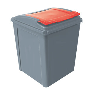 Eco Waste Recycling Bin With Coloured Lid 50 Litre