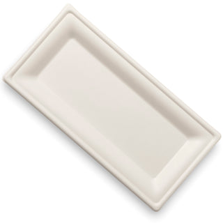 Pack Of 500 Bagasse Plate Rectangle (254x127mm/10x5") White