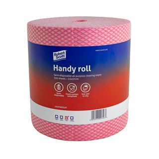 Robert Scott Handy Roll All Purpose Cleaning Wipe - Red