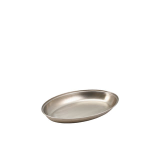Oval Vegetable Dish 17.5cm to 35cm Pack of 1 Stainless Steel Serving Dish for Catering Tableware