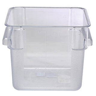 Plastic-Polycarbonate Square Container 1.9L–20.9L – Clear Food Storage Boxes with Litre Markings for Kitchen & Catering Use