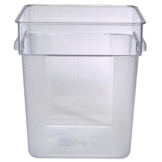 Plastic-Polycarbonate Square Container 1.9L–20.9L – Clear Food Storage Boxes with Litre Markings for Kitchen & Catering Use