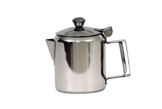 Stainless Steel Coffee Pot – Mirror Finish Serving Pot with Hinged Lid Heat Resistant Handle (313ml / 1L / 2L)