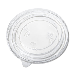 Pack Of 300 Clear rPET Anti-fog Lid for Round Kraft Bowls