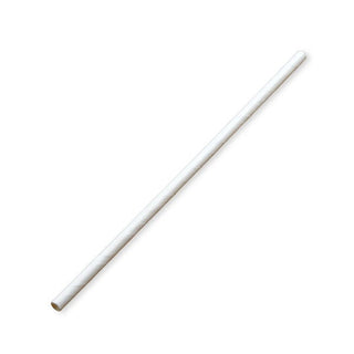 Pack Of 1500 Small White Paper Straws 200x6mm - FSC Mix