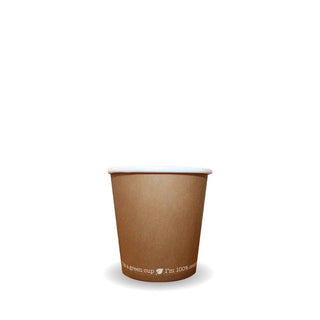 Pack Of 1000 4oz Kraft Single Wall BioCups