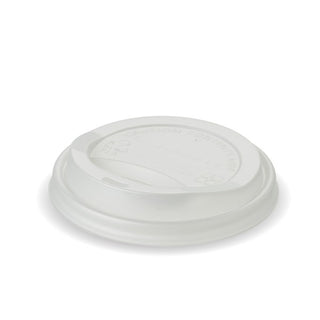 Pack Of 1000 10/12/16oz White Bioplastic Coffee Cup Lids