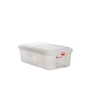 Gastronorm Storage Container 1/3 Size 4L to 6L Pack of 6 Plastic Polypropylene Box for Food Storage