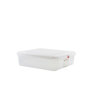 GN Storage Container 2/3 Size 9L and 19L Pack of 6 Plastic Polypropylene Food Storage Box Stackable Container