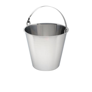 Swedish Bucket 10L/12L/15L Pack of 1 Stainless Steel Graduated Polished Bucket for Catering and Kitchen Use