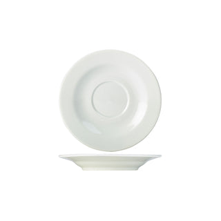 Porcelain Saucer 16cm Well Size 5.2cm Stylish Cup Plate for Coffee and Tea Service Pack of 6