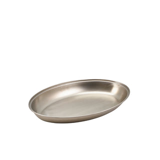 Oval Vegetable Dish 17.5cm to 35cm Pack of 1 Stainless Steel Serving Dish for Catering Tableware