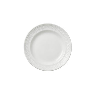 Bead Accent White Porcelain Plate - Various Sizes & Packs Available