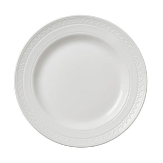 Bead Accent White Porcelain Plate - Various Sizes & Packs Available