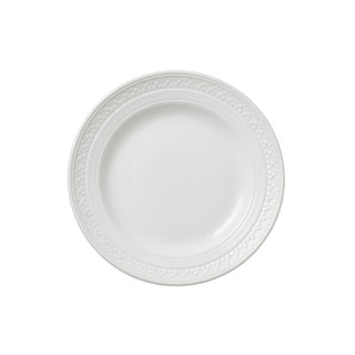 Bead Accent White Porcelain Plate - Various Sizes & Packs Available