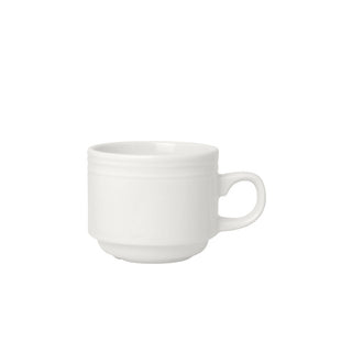 Bead White Porcelain Stacking Cup - Various Sizes Available - Pack of 12