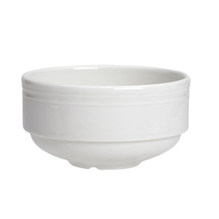 Bead White Porcelain Unhandled Stacking Soup Cup 28.5cl (10oz) - Box of 12