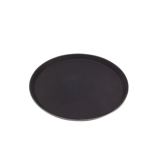 Gengrip Fibreglass Round Tray Black 40.6cm Pack of 1 Fibreglass Non-Slip Serving Tray Ideal for Carrying Drinks and Dishes