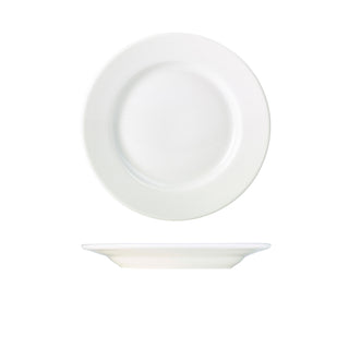 Porcelain Classic Winged Plate White Vitrified Dining & Serving Tableware Pack of 6 Various Size Availble