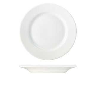 Porcelain Classic Winged Plate White Vitrified Dining & Serving Tableware Pack of 6 Various Size Availble