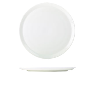 Porcelain Pizza Plate 28/32cm – White Vitrified Round Dining & Serving Tableware Pack of 6