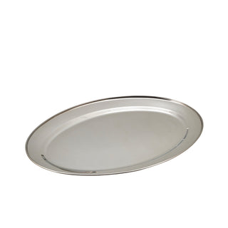 Stainless Steel Oval Flat 46–60cm – Mirror Finish Catering Platters for Buffet & Food Presentation