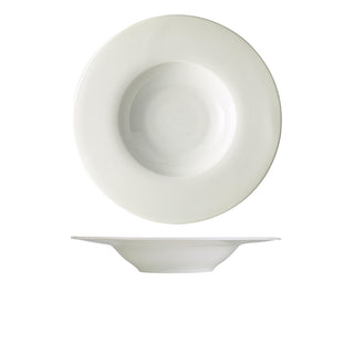 Porcelain Wide Rim Pasta Plate 57cl 30x5.5xcm 16.5cm Dia Pack of 6 Porcelain Elegant Tableware Perfect for Pasta Salad