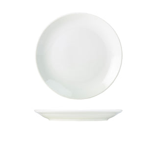 Coupe Plate Various Sizes Pack of 6 Porcelain modern dining tableware ideal for restaurants cafes stylish food presentation use