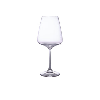 Clear Crystalline Wine Glass with Polished Stem – 45cl / 15.8oz, 218×98mm (Pack of 6)