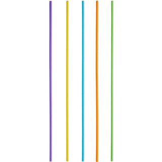 Pack Of 500 20" 6mm Bore Neon Mighty Paper Straws