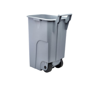 Grey Recycling Bin 85L Pack of 1 Polypropylene sturdy waste container perfect for office kitchen commercial recycling use
