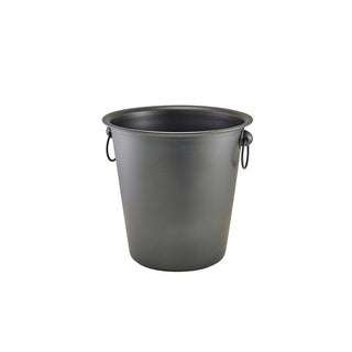 Black Wine Bucket 21.5x20.5x21.5cm Pack of 1 Metallic stylish cooler perfect for restaurants bars elegant beverage serving display use
