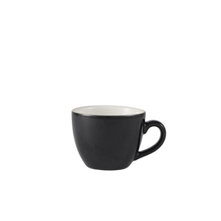 Bowl Shaped Cup 9cl/3oz 8.3x6.3x5cm Pack of 6 Porcelain Elegant Coffee Cup for Restaurant Hotel and Home Use