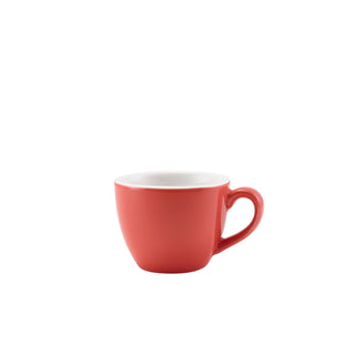 Bowl Shaped Cup 9cl/3oz 8.3x6.3x5cm Pack of 6 Porcelain Elegant Coffee Cup for Restaurant Hotel and Home Use