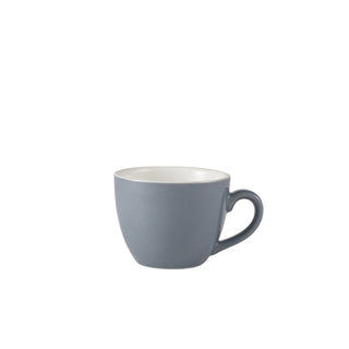 Bowl Shaped Cup 9cl/3oz 8.3x6.3x5cm Pack of 6 Porcelain Elegant Coffee Cup for Restaurant Hotel and Home Use