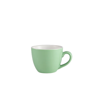 Bowl Shaped Cup 9cl/3oz 8.3x6.3x5cm Pack of 6 Porcelain Elegant Coffee Cup for Restaurant Hotel and Home Use