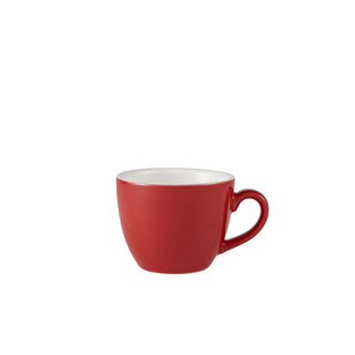 Bowl Shaped Cup 9cl/3oz 8.3x6.3x5cm Pack of 6 Porcelain Elegant Coffee Cup for Restaurant Hotel and Home Use