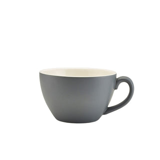 Bowl Shaped Coffee Cup 34cl/12oz Various Colours Porcelain for Café and Home Pack of 6