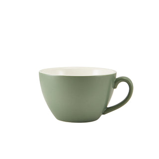 Bowl Shaped Coffee Cup 34cl/12oz Various Colours Porcelain for Café and Home Pack of 6
