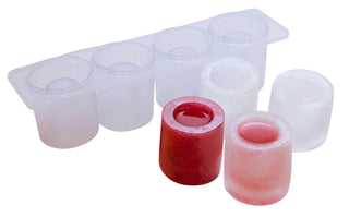 4 Cavity Clear Silicone Shot Glass Mould