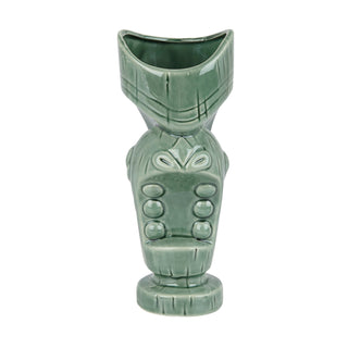 Jungle Green Ceramic Large Mouth Tiki Mug - 650ml