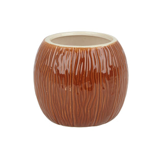 Brown Ceramic Coconut Tiki Mug - 500ml