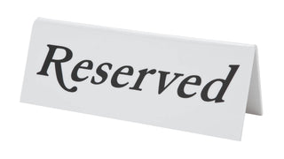 Plastic Table Sign Reserved