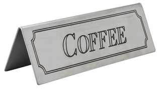 Coffee Table Sign Stainless Steel