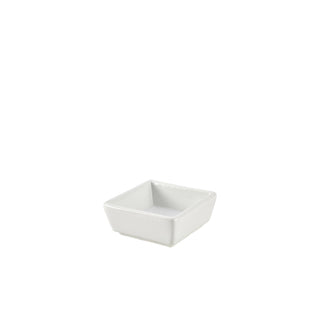 Porcelain Square Dishes 10cl & 20cl for Dips & Condiments Pack of 6